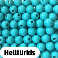 Holzperlen 10mm helltürkis